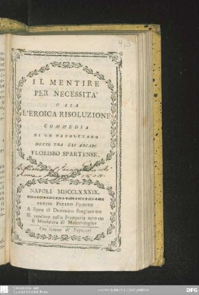 Il mentire per necessità o sia l'eroica Risoluzione