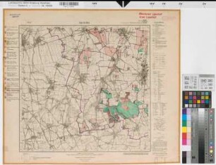 Katasteramt Lippstadt  Kreis Lippstadt, Meßtischblatt Anröchte 4415, Farbige Einzeichnung mit Namensliste
