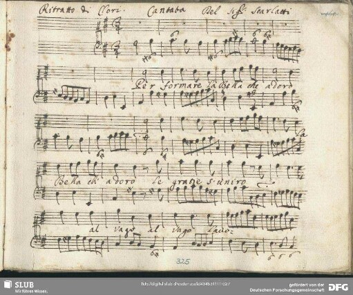 Alessandro Scarlatti - Ritratto di Clori