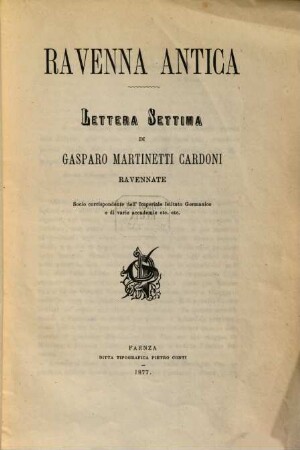 Ravenna antica : lettera ... di Gasparo Martinetti Cardoni, Lettera settima. I Veneziani