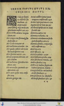 Index totius huius enchiridii novus.