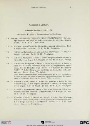 Askanier in Anhalt (Nr. 1-23)