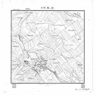 Kartenblatt SW IX 30 Stand 1842 (nur hohenzollerischer Teil)