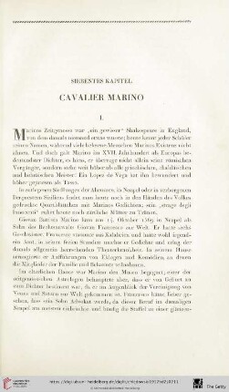 Siebentes Kapitel: Cavalier Marino