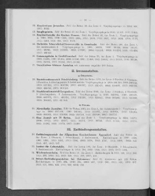 III. Entbindungsanstalten.