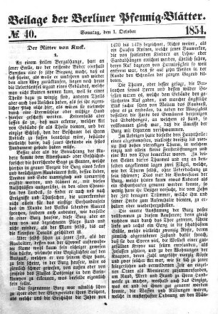 Beilage: No. 40, Sonnabend, den 1. Oktober