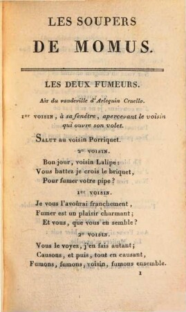 Les soupers de Momus : recueil de chansons inédites pour 1818 ; 5e année de la collection