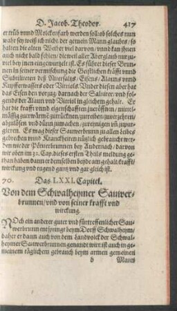 Das LXXI. Capitel.