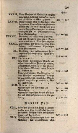 Journal für die Zitz- Kattun- oder Indiennendruckerei : die Seiden- und Zeugdruckerei auch Wollen- Seide- Baumwollen- und Leinenfärberei und Bleicherei. 1. 1806, H. 1 - 4