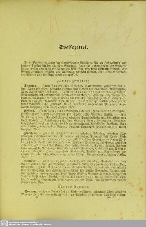 Speisezettel