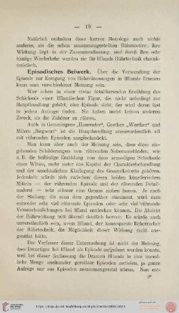 Episodisches Beiwerk