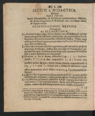 Sectio I. Didactica.