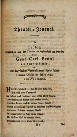 Theater-Journal für Deutschland. 19. 1782