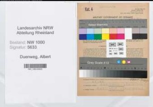 Entnazifizierung Albert Duenweg, geb. 21.11.1901 (Lanndwirt)