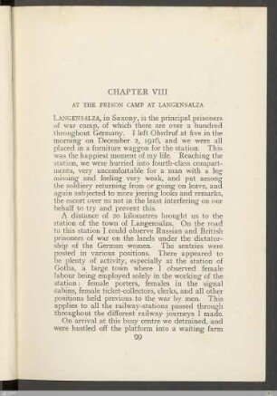 Chapter VIII - At the prison camp at Langensalza