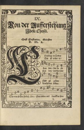Von der Aufferstehung Jhesu Christi.