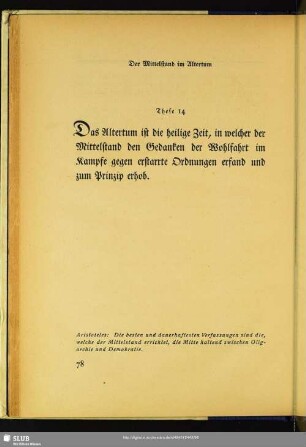 These 14: Der Mittelstand im Altertum