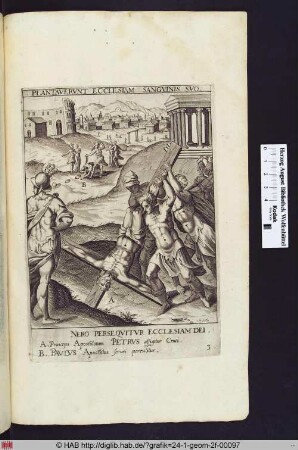 Märtyrium des Hl.Petrus im Vordergrund und des Hl.Paulus hinten.