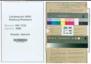 Entnazifizierung Heinrich Koester , geb. 04.01.1903 (Arbeiter)