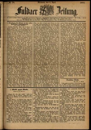 Ausgabe vom Mittwoch, den 08. April 1885.