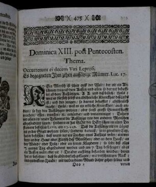 Dominica XIII. post Pentecosten. - Dominica XIV. post Pentecosten.