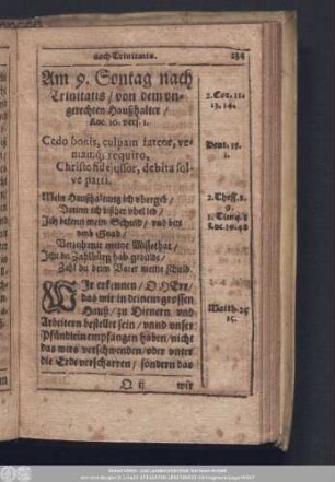 Am 9. Sontag nach Trinitatis/ von dem ungerechten Haußhalter/ Luc. 16. vers. 1.