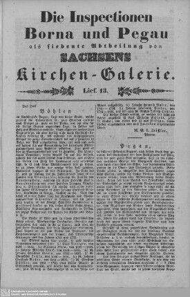 Böhlen, Pegau : 13. Lieferung