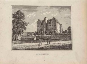 Das Schloss Schönfeld (Schönfeld-Weißig) bei Dresden, aus Schiffners Beschreibung von Sachsen um 1840