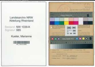 Entnazifizierung Marianne Kueter , geb. 21.07.1919 (Bibliothekarin)