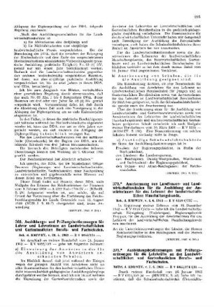 Anerkennung von Landfrauen- und Landwirtschaftsschulen für die Ausbildung der Anwärterinnen für das Lehramt der landwirtschaftlichen Haushaltungskunde : [Erziehung] ; [Für das Reich] ; [Amtliche Erlasse] ; [Amtlicher Teil]