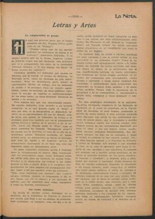 Letras y artes