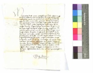 Graf Ulrich von Württemberg an Graf Kraft von Hohenlohe: Schuld gegen Ulrich von Rechberg.