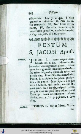Festum S. Jacobi Apost.