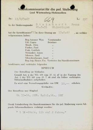 Steinhardt, Franz