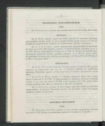 Professorum Extraordinariorum.