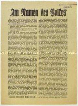 Flugblatt des Tannenbergbundes über Kritik und Verbot von Mathilde Ludendorffs Werk "Erlösung von Jesu Christo"