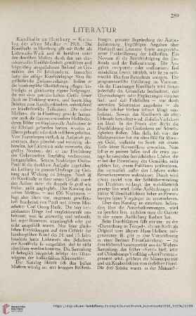 [Rezension von: Kunsthalle zu Hamburg - Katalog der alten Meister - 1918]