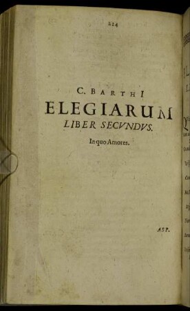 Liber Secundus. In quo Amores.