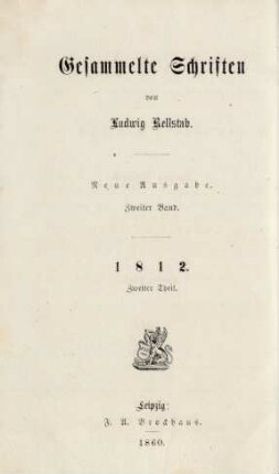 Band 2 = 1812, Theil 2: Gesammelte Schriften