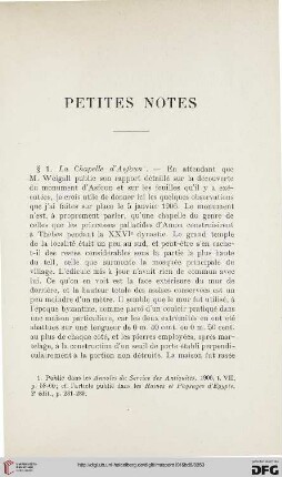 Petites notes