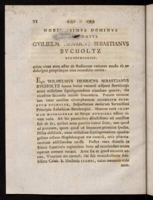 VI-VIII, Nobilissimus Dominus...