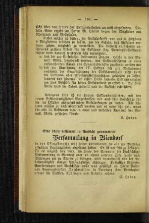 Versammlung in Biendorf