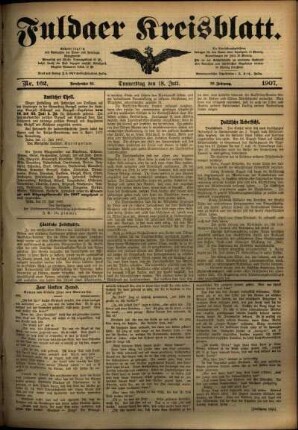 Ausgabe vom Donnerstag, den 18. Juli 1907.