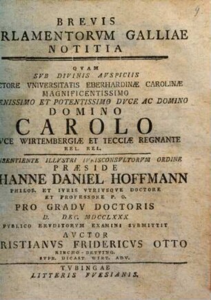 Brevis parlamentorum Galliae notitia