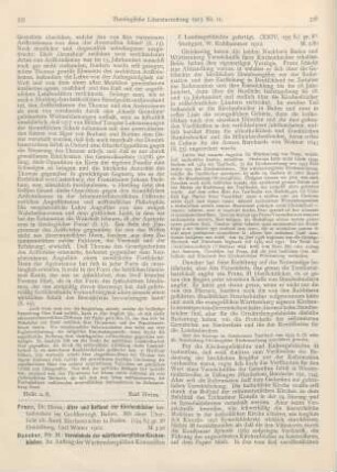 335-337 [Rezension] Franz, Hermann, Alter und Bestand der Kirchenbücher insbesondere im Großherzogtum Baden