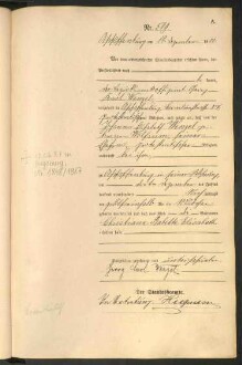 Standesamtsbuch der Stadt Aschaffenburg: Geburten 365/1900 - 184/1901