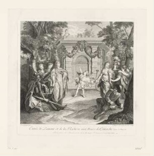 Entrée de l'amour et de la richesse aux noces de Gamache, Blatt 2 der Folge "Principales aventures de l'admirable Don Quichotte"