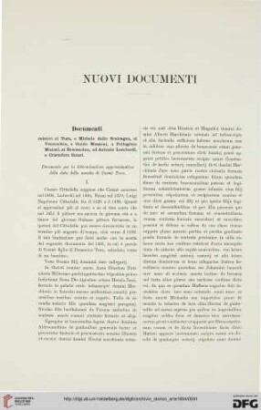 Nuovi documenti