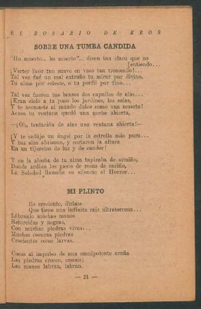 Sobre una tumba cándida