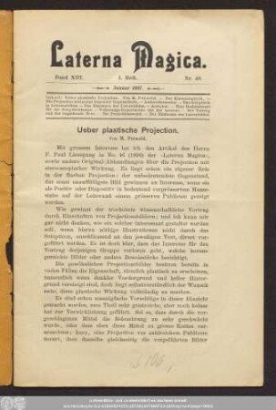 Band XIII. I. Heft. Nr. 49. Januar 1897.